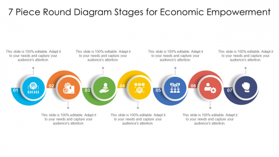 7 Piece Round Diagram Stages For Economic Empowerment Ppt PowerPoint Presentation Gallery Files PDF