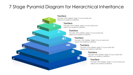 7 Stage Pyramid Diagram For Hierarchical Inheritance Ppt PowerPoint Presentation Gallery Sample PDF