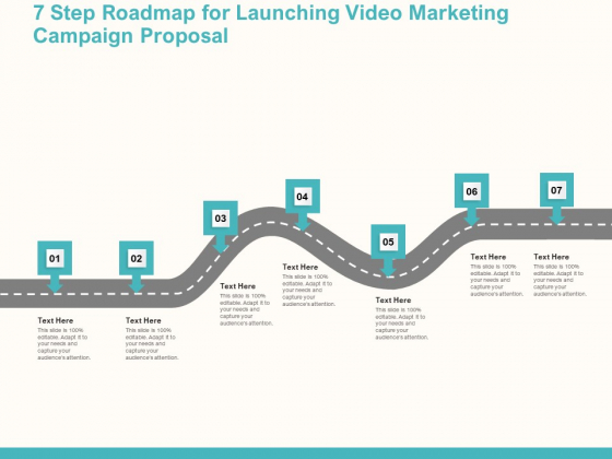 7 Step Roadmap For Launching Video Marketing Campaign Proposal Ppt Portfolio Vector PDF 7 Step Roadmap For Launching Video Marketing Campaign Proposal Ppt Portfolio Vector PDF