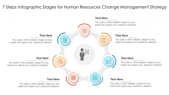 7 Steps Infographic Stages For Human Resources Change Management Strategy Ppt PowerPoint Presentation Infographics Example PDF
