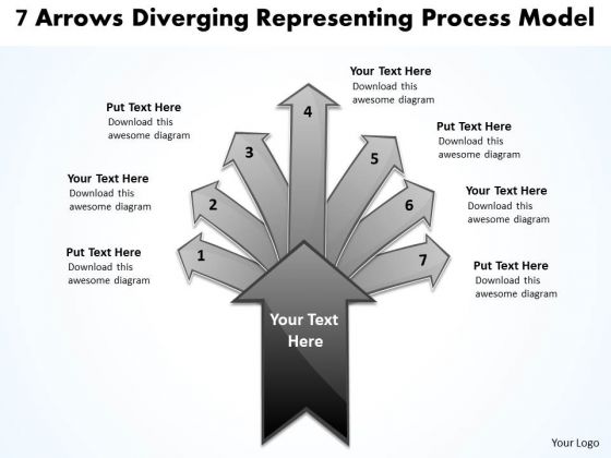 7 Arrows Diverging Representing Process Model Pie Diagram PowerPoint Templates 7 Arrows Diverging Representing Process Model Pie Diagram PowerPoint Templates