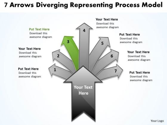 7 Arrows Diverging Representing Process Model Pie Network PowerPoint Templates 7 Arrows Diverging Representing Process Model Pie Network PowerPoint Templates