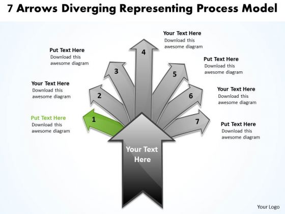 7 Arrows Diverging Representing Process Model Relative Cycle Network PowerPoint Slides 7 Arrows Diverging Representing Process Model Relative Cycle Network PowerPoint Slides