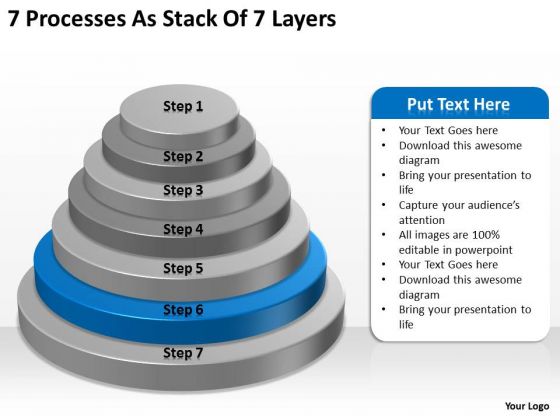 7 Processess As Stack Of Layers Business Plans Examples PowerPoint Templates 7 Processess As Stack Of Layers Business Plans Examples PowerPoint Templates
