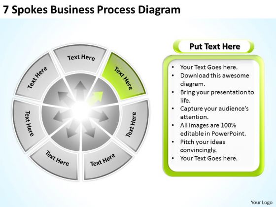 7 Spokes Business PowerPoint Theme Process Diagram Score Plan Slides