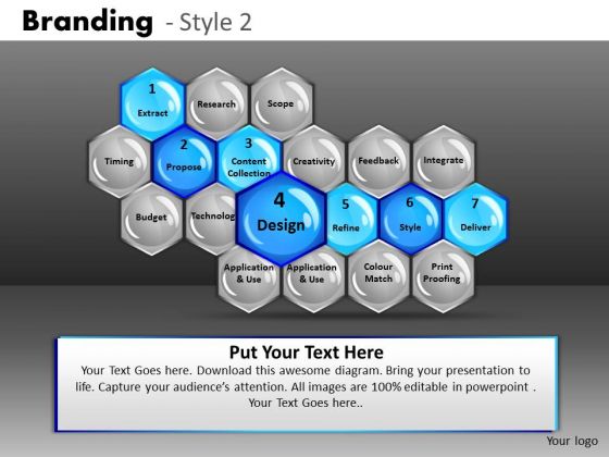 7 Stages Branding Process PowerPoint Slides Hexagon Ppt Templates 7 Stages Branding Process PowerPoint Slides Hexagon Ppt Templates