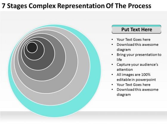 7 stages complex representation of the process ppt business plan wiki business plan