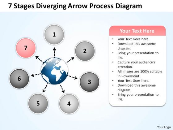 7 Stages Diverging Arrow Process Diagram Processs And PowerPoint Slides 7 Stages Diverging Arrow Process Diagram Processs And PowerPoint Slides