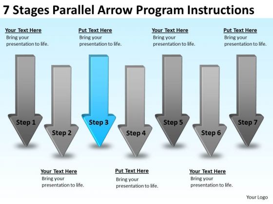 7 Stages Parallel Arrow Program Instructions Business Plan Generator PowerPoint Templates 7 Stages Parallel Arrow Program Instructions Business Plan Generator PowerPoint Templates
