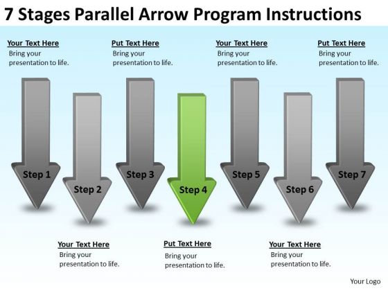 7 Stages Parallel Arrow Program Instructions Starting Business PowerPoint Slides 7 Stages Parallel Arrow Program Instructions Starting Business PowerPoint Slides