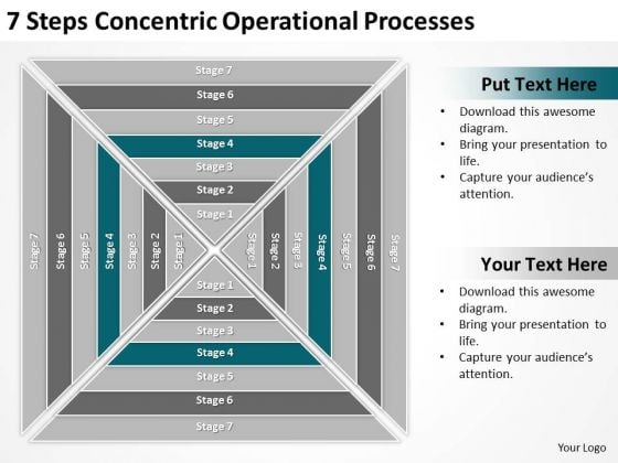 7 Steps Concentric Operational Processes Ppt Linear Flow Rate PowerPoint Slides