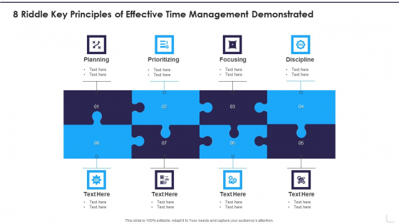 8 Riddle Key Principles Of Effective Time Management Demonstrated Brochure PDF 8 Riddle Key Principles Of Effective Time Management Demonstrated Brochure PDF