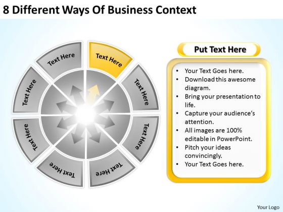 8 Different Ways Of Business Context Good Plan PowerPoint Templates