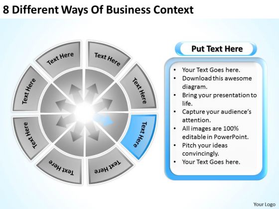 8 Different Ways Of Business Context Plan PowerPoint Templates