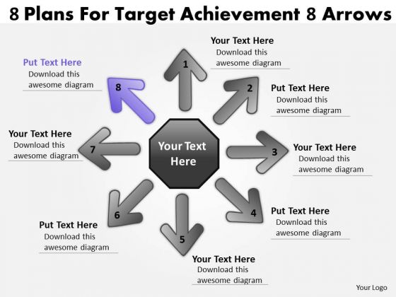 8 Plans For Target Achievement Arrows Circular Flow Layout Network PowerPoint Slides 8 Plans For Target Achievement Arrows Circular Flow Layout Network PowerPoint Slides