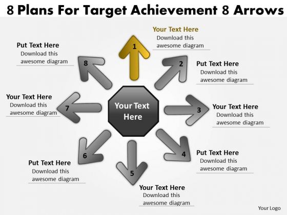 8 Plans For Target Achievement Arrows Circular Motion Process PowerPoint Slides 8 Plans For Target Achievement Arrows Circular Motion Process PowerPoint Slides