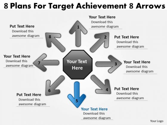 8 Plans For Target Achievement Arrows Cycle Process PowerPoint Slides 8 Plans For Target Achievement Arrows Cycle Process PowerPoint Slides
