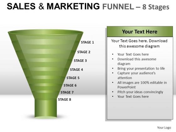 8 Stage Sales And Marketing Conversion Funnel PowerPoint Diagrams Slides 8 Stage Sales And Marketing Conversion Funnel PowerPoint Diagrams Slides