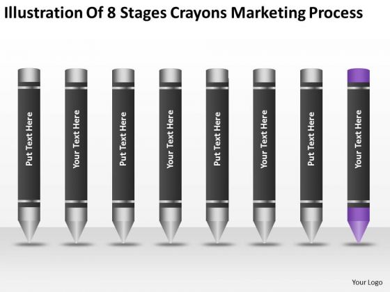8 Stages Crayons Marketing Process Ppt Best Business Plan Templates PowerPoint