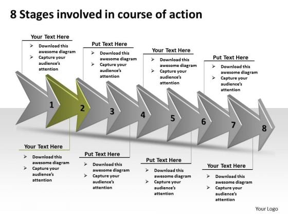 8 Stages Involved Course Of Action Product Flow Chart PowerPoint Slides 8 Stages Involved Course Of Action Product Flow Chart PowerPoint Slides