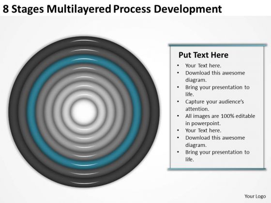 8 Stages Multilayered Process Development Business Plan Template PowerPoint Slides