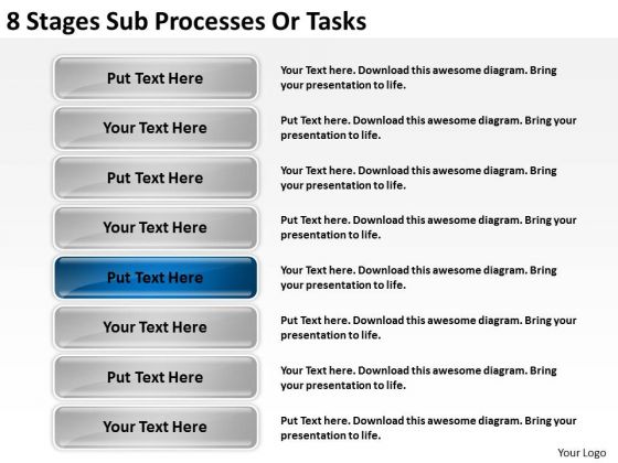 8 Stages Sub Processes Or Tasks What Is Business Planning PowerPoint Templates 8 Stages Sub Processes Or Tasks What Is Business Planning PowerPoint Templates