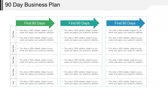 90 Day Business Plan Ppt PowerPoint Presentation Show Background Designs
