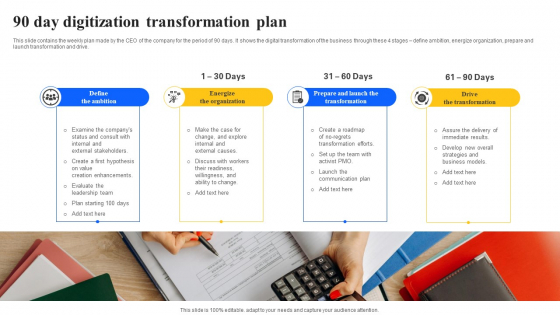 90 Day Digitization Transformation Plan Structure PDF