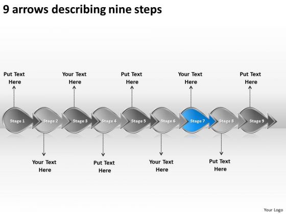 9 Arrows Describing Nine Steps Create Flowchart PowerPoint Slides 9 Arrows Describing Nine Steps Create Flowchart PowerPoint Slides