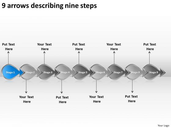 9 Arrows Describing Nine Steps Creating Flowchart PowerPoint Templates 9 Arrows Describing Nine Steps Creating Flowchart PowerPoint Templates