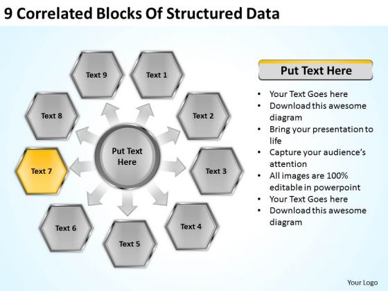 9 Correlated Blocks Of Structured Data Business Financial Planning PowerPoint Templates 9 Correlated Blocks Of Structured Data Business Financial Planning PowerPoint Templates