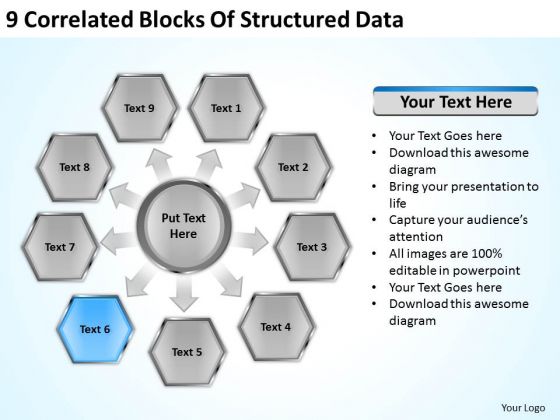 9 Correlated Blocks Of Structured Data Download Business Plans PowerPoint Templates 9 Correlated Blocks Of Structured Data Download Business Plans PowerPoint Templates