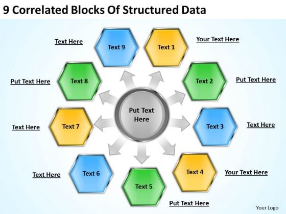 9 Correlated Blocks Of Structured Data Ppt Film Business Plan PowerPoint Slides 9 Correlated Blocks Of Structured Data Ppt Film Business Plan PowerPoint Slides