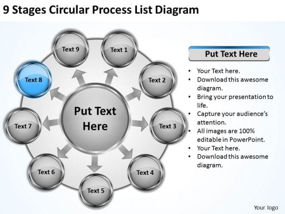 9 Stages Circular Process List Diagram Ppt Simple Business Plan PowerPoint Slides 9 Stages Circular Process List Diagram Ppt Simple Business Plan PowerPoint Slides