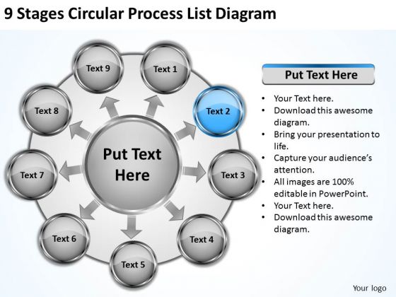 9 Stages Circular Process List Diagram Small Business Plan Sample PowerPoint Slides 9 Stages Circular Process List Diagram Small Business Plan Sample PowerPoint Slides