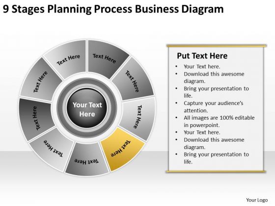 9 Stages Planning Process Business Diagram Strategic Plans PowerPoint Templates