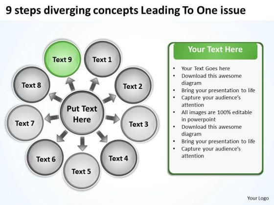 9 Steps Diverging Concepts Leading To One Issue Cycle Chart PowerPoint Templates 9 Steps Diverging Concepts Leading To One Issue Cycle Chart PowerPoint Templates