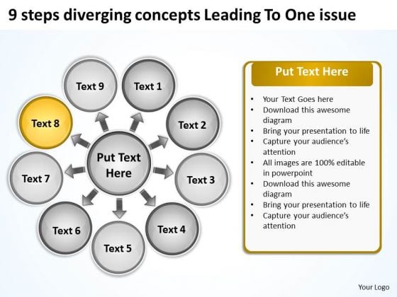 9 Steps Diverging Concepts Leading To One Issue Ppt Circular Flow Diagram PowerPoint Slides 9 Steps Diverging Concepts Leading To One Issue Ppt Circular Flow Diagram PowerPoint Slides