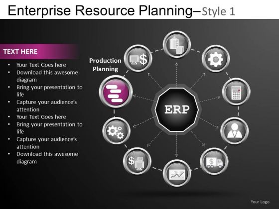 9 Steps Enterprise Resource Planning 1 PowerPoint Slides And Ppt Diagram Templates