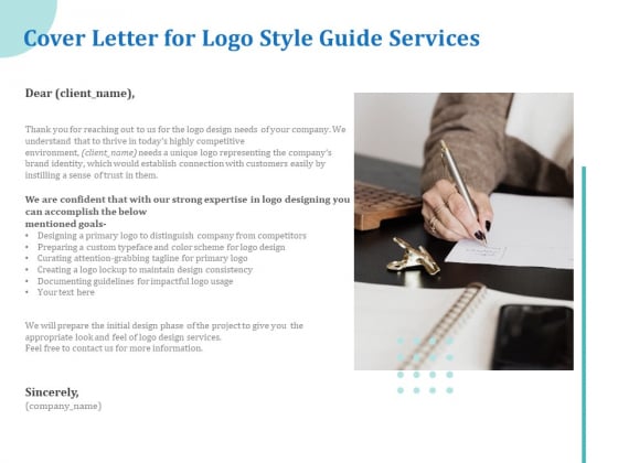 A Step By Step Guide To Creating Brand Guidelines Cover Letter For Logo Style Guide Services Clipart PDF