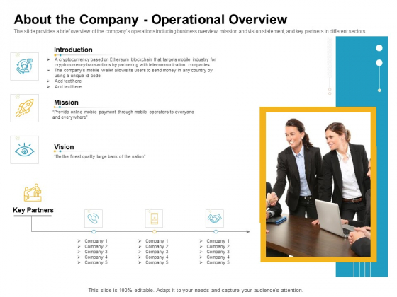 About The Company Operational Overview Portrait PDF About The Company Operational Overview Portrait PDF