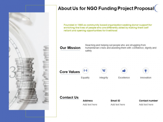 About Us For NGO Funding Project Proposal Ppt PowerPoint Presentation File Deck About Us For NGO Funding Project Proposal Ppt PowerPoint Presentation File Deck