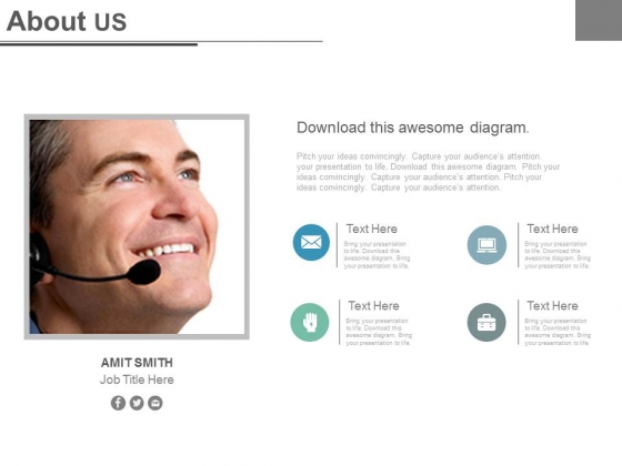 About Us Slide For Company Overview Powerpoint Slides About Us Slide For Company Overview Powerpoint Slides