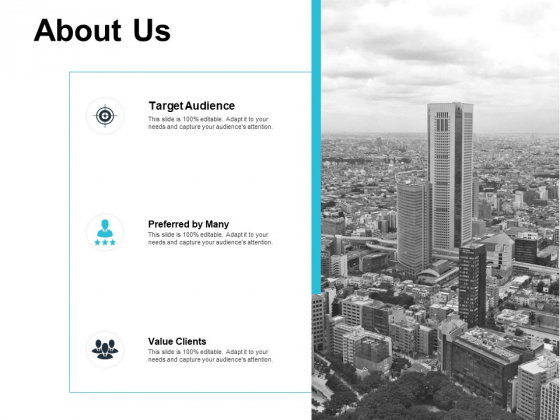 About Us Target Audience Ppt PowerPoint Presentation Show Example