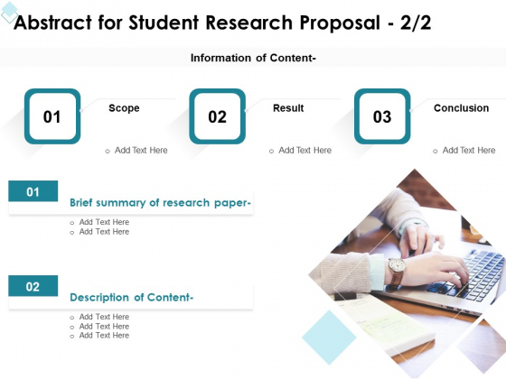 Academic Investigation Abstract For Student Research Proposal Ppt Inspiration Gridlines PDF