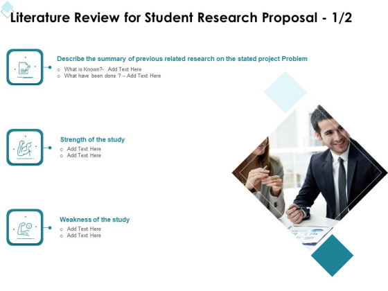 Academic Investigation Literature Review For Student Research Proposal Ppt Outline Template PDF