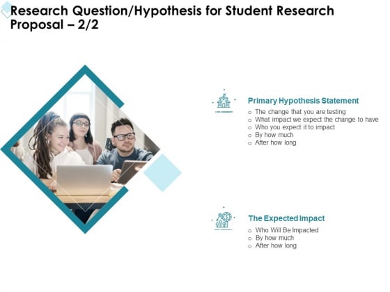 Academic Investigation Research Question Hypothesis For Student Research Proposal Primary Ppt Slides Example PDF