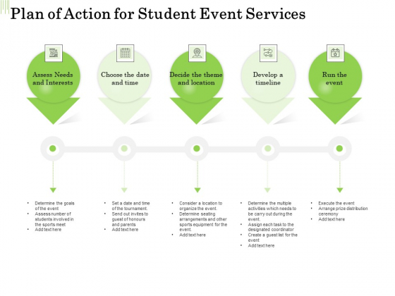 Academic Study Proposal Plan Of Action For Student Event Services Ppt Infographic Template Microsoft PDF