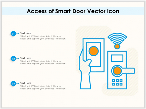 Access Of Smart Door Vector Icon Ppt PowerPoint Presentation File Examples PDF Access Of Smart Door Vector Icon Ppt PowerPoint Presentation File Examples PDF
