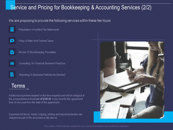 Accounting Bookkeeping Service Service And Pricing For Bookkeeping And Accounting Services Sample PDF